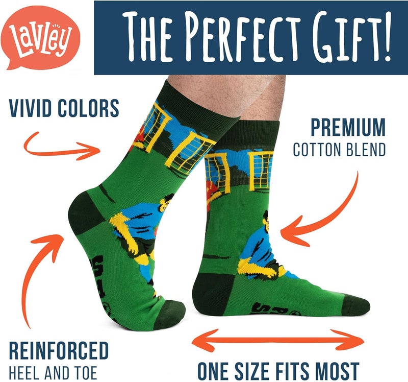 Lavley Funny Socks for Sports Fans and Players - Cool Novelty Gifts for Men, Women, & Teens - Image 2